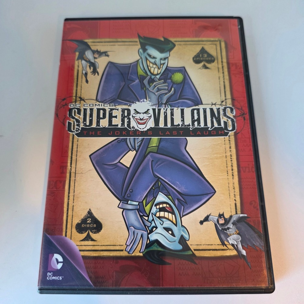 DC Comics Super-Villains The Jokers Last Laugh 2-Disc DVD Set 13 Episodes Batman